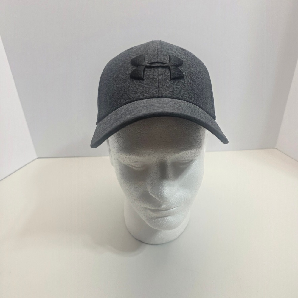 Under Armour Pro Fit Mens Gray Heathered Stretch Fit Baseball Cap Hat M/L